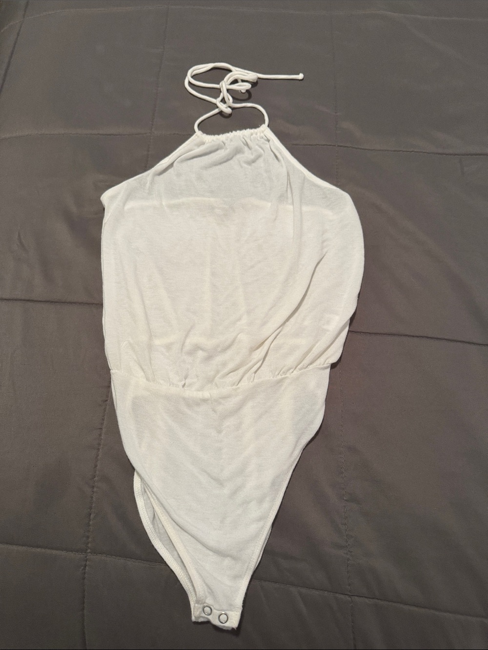 Express White Halter Top Bodysuit